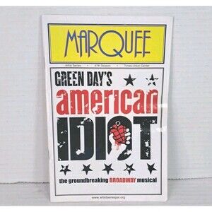 American Idiot Green Day Musical Playbill Times Union Center 47th Season Artist